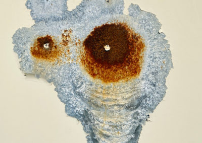 Photographies de textures naturelles - Points de rouille sur porte métallique