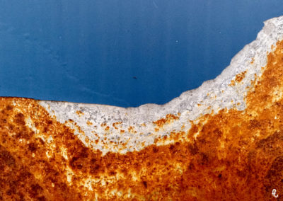 Photographies de textures naturelles, rouille sur boîte aux lettres