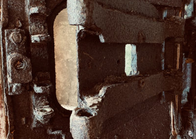 Photographies de textures naturelles, rouille sur porte de blockhaus