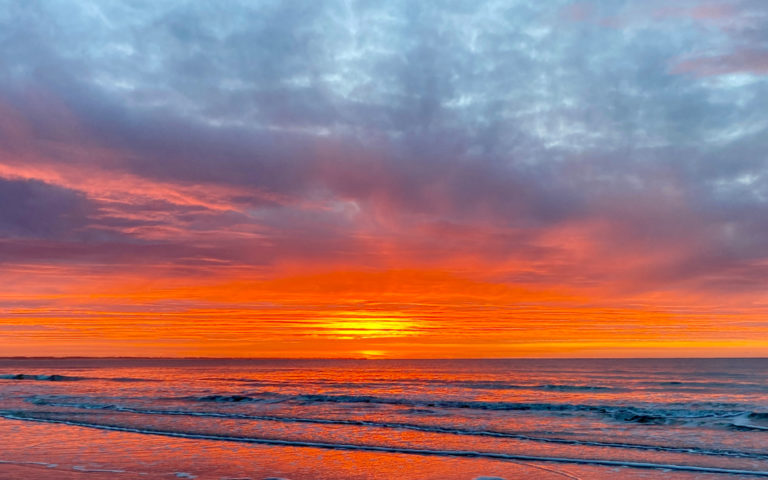 balades sauvages presqu’île de Gâvres - est et ouest couché de soleil sur gâvres